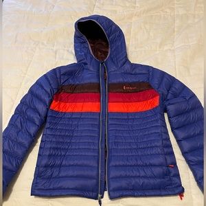 Cotopaxi Fuego hooded down jacket, women’s size Large